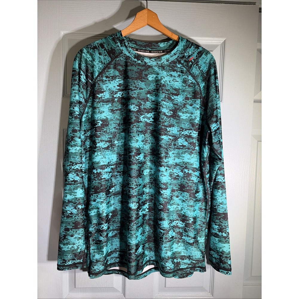 Huge Sports Digital Camo Performance Shirt Mens 3X UPF 50+ Quick Dry Fishing